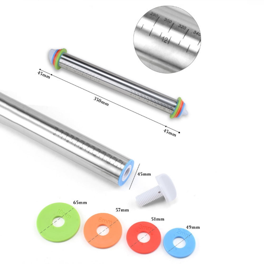 Rolling Pin Spacers French Rolling Pins for Baking Adjustable Rolling