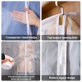 thumbnail image 5 of Bolsa protectora de ropa a prueba de polvo, funda de ropa completamente cerrada con cremallera, bolsas para ropa, bolsa de almacenamiento de ropa duradera colgante, 5 of 5