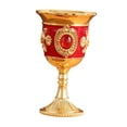 thumbnail image 1 of lingqin Medieval Goblet Compact Engraved Anniversary Handcraft Multipurpose Wine Cup Gold Red, 1 of 9