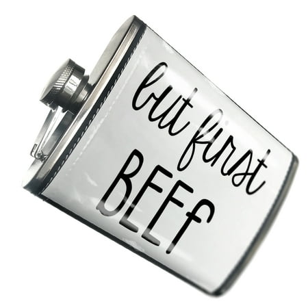 

NEONBLOND Flask But First Beef Funny Saying