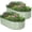 Avocado Green, variant on Galvanized Raised Garden Bed - 8×2×1.4ft Planter Raised Beds for Gardening | Oval Metal Garden Planter Box with Safety Edging and Gloves for Vegetables Fruits and Flower OliveGreen