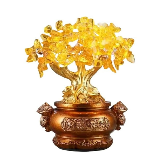 Money Crystal Tree, Gem Beads Chakra Tree, Office Desk Decor Spiritual Crystal Tree Ornament