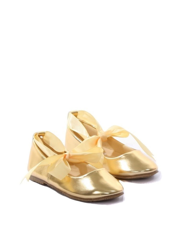 gold baby slippers