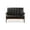 Black, variant on Baxton Studio Nikko Mid-century Modern Scandinavian Style Black Faux Leather Wooden 2-Seater Loveseat