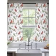 thumbnail image 2 of Cardinal Bird Sheer Curtains 72 Inch Length 2 Panels Set, Berry Holly Branches Winter Plants Voile Window Treatment Rod Pocket Curtains Sheers Drapes for Bedroom/Living Room/Kitchen 52"x72"x2, 2 of 7