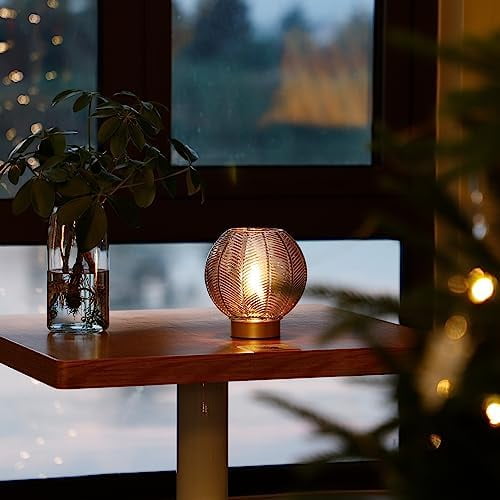 Battery Operated Lamp with Timer, Table Lamp Small Cordless Lamp