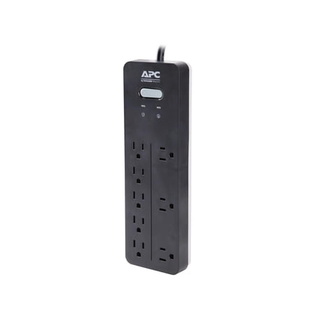 UPC: 0731304335979 | APC 8-Outlet Surge Protector  SurgeArrest Home / Office – Black (PH8)