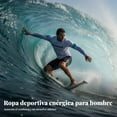 thumbnail image 4 of Abbraccia Rash Guard de hombre, manga larga, ajuste ceñido, protección solar, traje dividido para actividades acuáticas, 4 of 6
