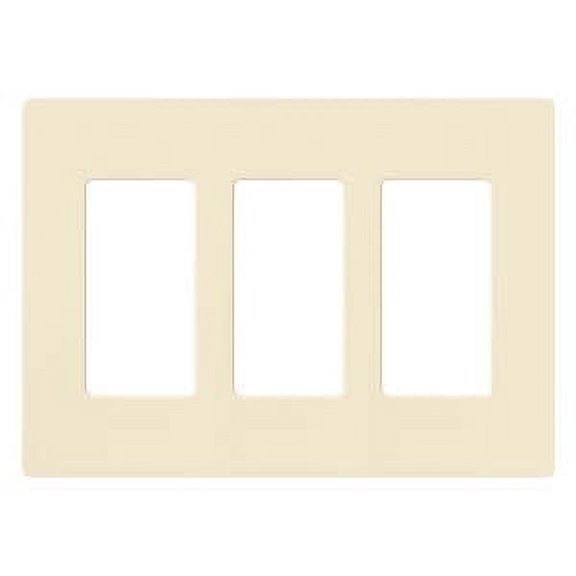 Lutron CW-3-AL Claro 3-Gang Wallplate, Almond