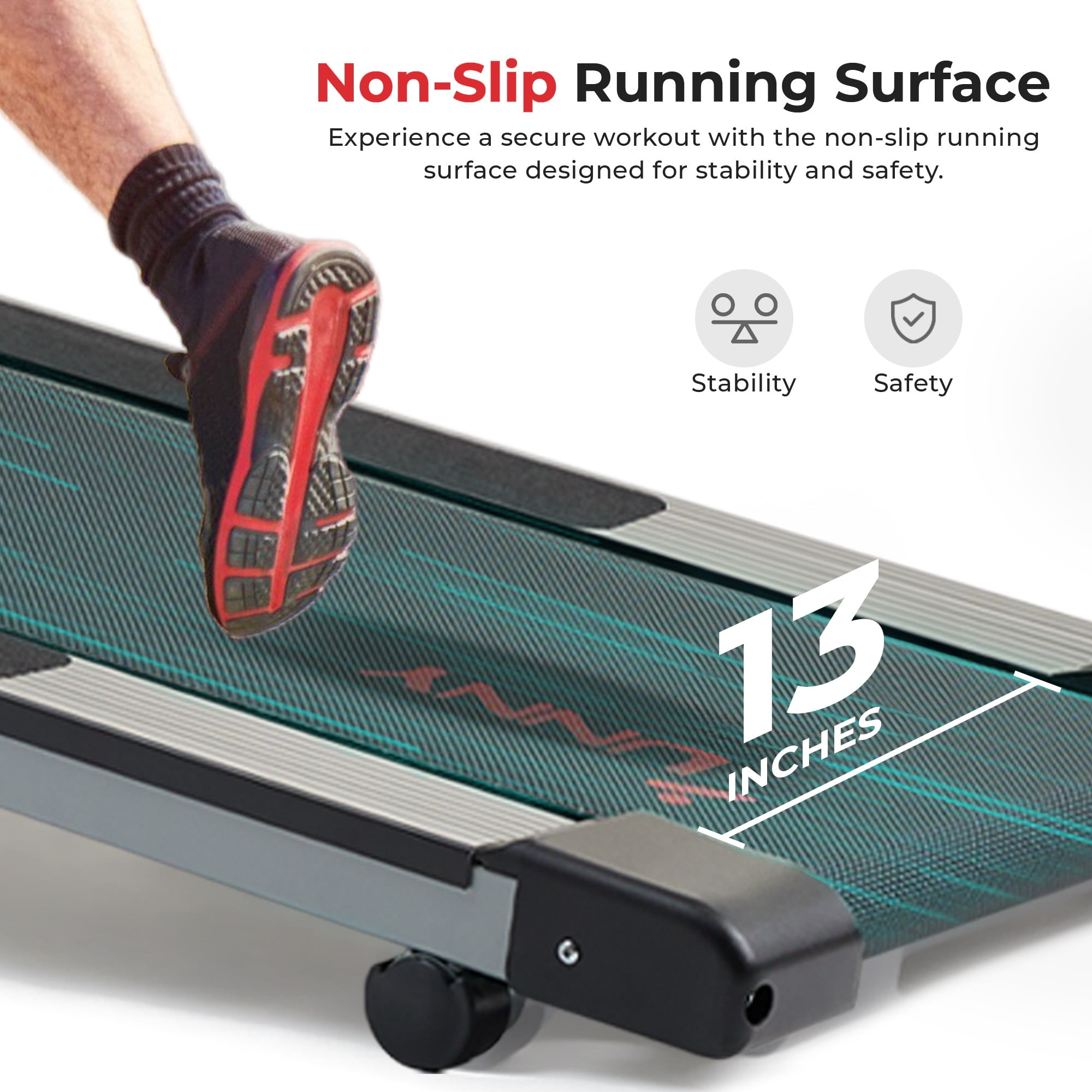 Sunny Health & Fitness Non Powered Manual Treadmill, Compact Foldable & No Electricity Required SF-T1407M