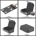 thumbnail image 6 of Black Gift Box, 9.5x6x3'' Gift boxes for Presents with Lids Magnetic Closure Rectangle Collapsible for Groomsman Proposal Box, Wedding, Christmas, Halloween, Birthday Gift Packging, 6 of 8