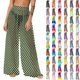 thumbnail image 1 of Pincandy Women See Through Sheer Mesh Pants Beach Swimsuit Bikini Bottom Cover up Party Club Elastic High Waist Wide Leg Pants, 1 of 7