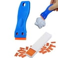thumbnail image 2 of Wall Cleaner Multifunctional Glue Removal Shovel Plastic Scraper Tool Plastic Scraper Sticker Remover Tool Car Sticker Remover Scraper for Cleaning (1 Pcs*Shovels + 10 Pcs*Blad Kitchen Set Clearance, 2 of 8