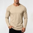 thumbnail image 5 of NMRSBDP Men's Basic Crew Neck T-Shirt Lightweight Long Sleeve Everyday Shirts for Men Soft Cotton Base Layer Tops Casual Solid Color Undershirts, 5 of 8