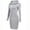 Grey, variant on Sngxgn Women Long Sleeve Deep V Neck Loose Plain Long Maxi Casual Dress(Black,S)