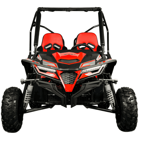 TrailMaster Cheetah 8 Off-Road UTV Go Kart, 208cc Gas Engine, Up to 32 MPH, Ages 13  (Pre-Assembled, Red)