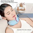 thumbnail image 2 of Anti Snoring Neck Brace - Adjustable Stop Snore Jaw Belt For Better Sleep - Apnea Chin Support Strap - Night Sleeping Aid, 2 of 5