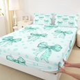 thumbnail image 3 of Manfei Kids Children Cartoon Bow-Tie Twin Sheet Sets 3pcs,Polka Dots Twin Fitted Sheet Microfiber,Dreamy Princess Breathable Flat Sheet,Breathable Home Decor, 3 of 7