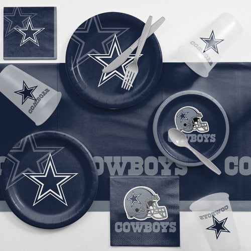 Dallas Cowboys Game Day Party Supplies Kit, Serves 8 Guests