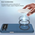 thumbnail image 6 of Phone Case for Samsung Galaxy Z Flip 3,Compatible with MagSafe Dual Layer Military Grade Drop Shockproof Anti-Scratch Works with Wireless Charging Case for Galaxy Z Flip 3 6.7'' CX -Navy Blue, 6 of 14