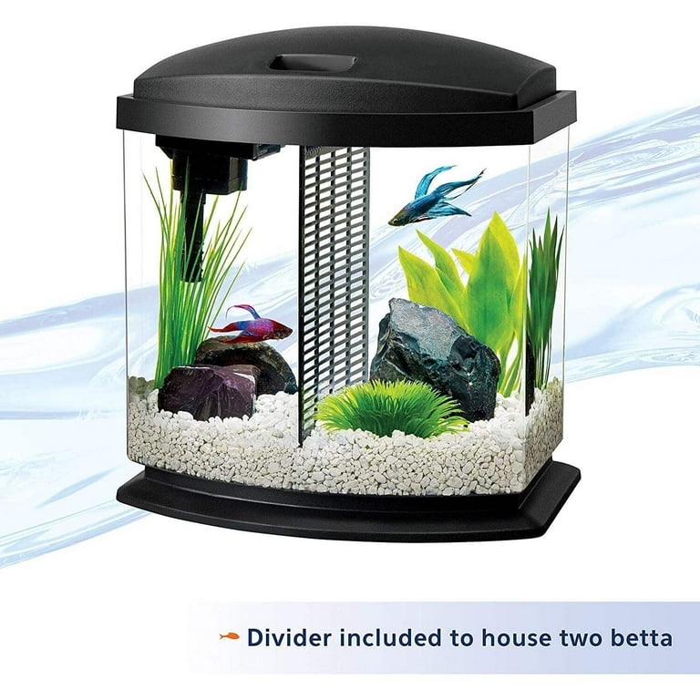 Free Shipping Aqueon LED BettaBow Kit SmartClean Black 2.5 Gallons Walmart