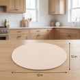 thumbnail image 7 of Unique Bargains Placemats Set of 4 Cotton Round Placemats for Dining Table Khaki, 7 of 7