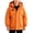 .Orange, variant on Boys Girls Hooded Ski Jacket Thick Winter Puffer Coat with Pockets Solid Color Warm Outdoor Casual Outerwear