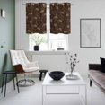 thumbnail image 3 of Brown Floral Kitchen Curtains Window Panels, Vintage Spring Botanical Flowers Insulated Window Treatment Curtain, Grommet Curtains for Bedroom/Living Room/Bathroom, 2 Piece 27.5"Wx39"L, 3 of 8