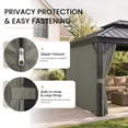 thumbnail image 5 of Snubbull Gazebo Curtains Replacement for 10x10ft Gazebo, 4 Panels Waterproof Outdoor Privacy Sidewalls with Zippers & Tiebacks, Patio Canopy Curtains for Backyard, Grey, Only Curtain, 5 of 11