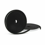 Window Weather Stripping Tape, 1/2 x 1/4 Inch (26 Ft, Black, 2 Rolls)