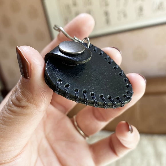 Greenadscape Estuche Portátil Para Púas De Guitarra Negro Con Anilla Para Llaves Y Material Duradero