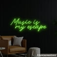 thumbnail image 4 of Glowneon Music Is My Escape Neon Sign, Music Is My Escape Led Sign, Motivation Quotes LED Light, 4 of 5