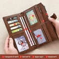 thumbnail image 4 of TAZAG women's wallet large capacity multi-card card bag multi-function coin wallet retro wallet men, 4 of 4