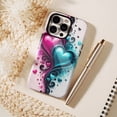thumbnail image 6 of Glossy Artistic Swirly Heart Phone Case for Couples, Perfect for Valentine's Day, Compatible with iPhone 11/12/13/14/15/16 (Pro Max/Plus), 6 of 9