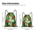 thumbnail image 5 of Yiaed Palm Leaves And Tropical Flowers Print Drawstring Bags Drawstring Backpack Bulk String Back Pack Gym Sport Bag-Medium, 5 of 5