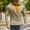 Khaki, variant on Men's Athletic Waffle T-Shirt Stylish Deep V Neck Long Sleeve Pullovers Outdoor Casual Workout Tees Tops Gray XL