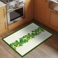 thumbnail image 2 of Entryway Rug 2'x3', Happy St. Patrick's Day Small Rug for Kitchen Bathroom Door Mat Indoor Entrance, Lucky Green Shamrock Grasses Non-Slip Area Rugs Floor Mats Carpet Front Door Rugs, 2 of 8