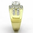 thumbnail image 4 of Luxe Jewelry Designs Two Tone Gold Ion Plated Stainless Steel Men's Ring with Round CZ - Size 10, 4 of 4
