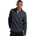 thumbnail image 1 of Garment Chandail à Manches Longues 1/4 Zip à Jauge Fine, Fumée Chiné, Petit, 1 of 1