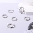 thumbnail image 6 of Lancharmed White Gold Plated Stud Earrings for Womens,3 Pairs Smooth Zirconia Twist Hoops Earring Bride Gifts, 6 of 7