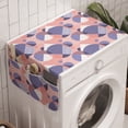 thumbnail image 1 of Abstract Washing Machine Organizer, Memphis Art Style Retro Pop Geometric Circles with Polka Dots Pastel, Anti-slip Fabric Top Cover for Washer and Dryer, Pale Pink and Lavender, by Ambesonne, 1 of 1