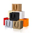 thumbnail image 1 of Bolsa de papel para bolso, bolsa de regalo de Navidad con logotipo en bronce, bolsa de papel Kraft Advanced Sense para ropa, bolsa de embalaje para regalo, 1 of 1