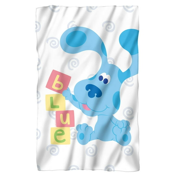 Blues Clues Blanket, 36"x58" Blue's Clues Blocks Fleece Blanket