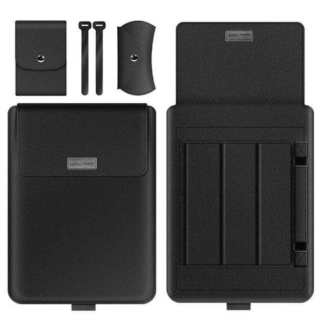 Pour Apple Notebook Housse de Protection Sac Intérieur 13 Pouces Huawei 14 Pouces Sac d'Ordinateur 16 Pouces Sac en Cuir avec Support