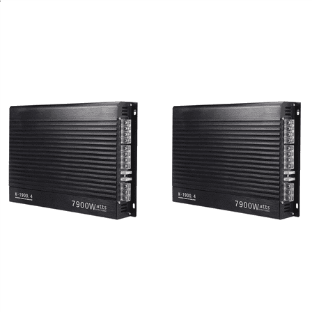 2X 12V 7900W Car Amplifier 4 Channel Powerful Car Audio Subwoofer Aluminum Vehicle Power Stereo Amp Car Sound Amplifier,2 x Car Amplifier,Black