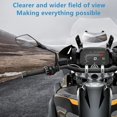 thumbnail image 4 of HKOO Espejo retrovisor convexo universal para motocicleta Hawk-eye, con abrazadera de montaje en barra con perno de 10 mm, compatible con Cruiser Suzuki Honda Victory y más, 4 of 5