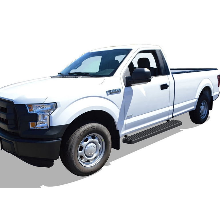 APS Premium 6-Inch Black Running Boards For Ford F150 SuperCrew Cab 2009-2014 – Easy Bolt-On Install, Heavy Duty Aluminum