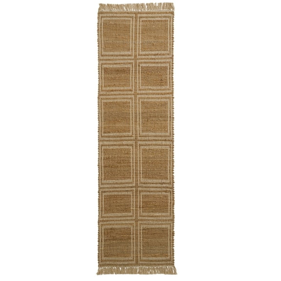 Better Homes & Gardens Ivory & Natural Interlocking Jute 30" x 84" Runner Rug