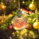 thumbnail image 4 of Adornos de Navidad para bola de hortensia | Decoración de lámpara de araña transparente y luminosa | Material de vidrio | Brillo ajustable | LED de ahorro energético | 8x7,5cm | Rosa Púrpura Verde, 4 of 6