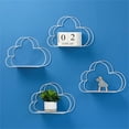 thumbnail image 3 of BinKFF Cloud Shape Floating Shelves Wall Decor, Metal Wire and and Wood Wall Mounted Large Space Storage Shelf Home Decorations Art for Bedroom Living Room Kitchen Bathroom, 3 of 3